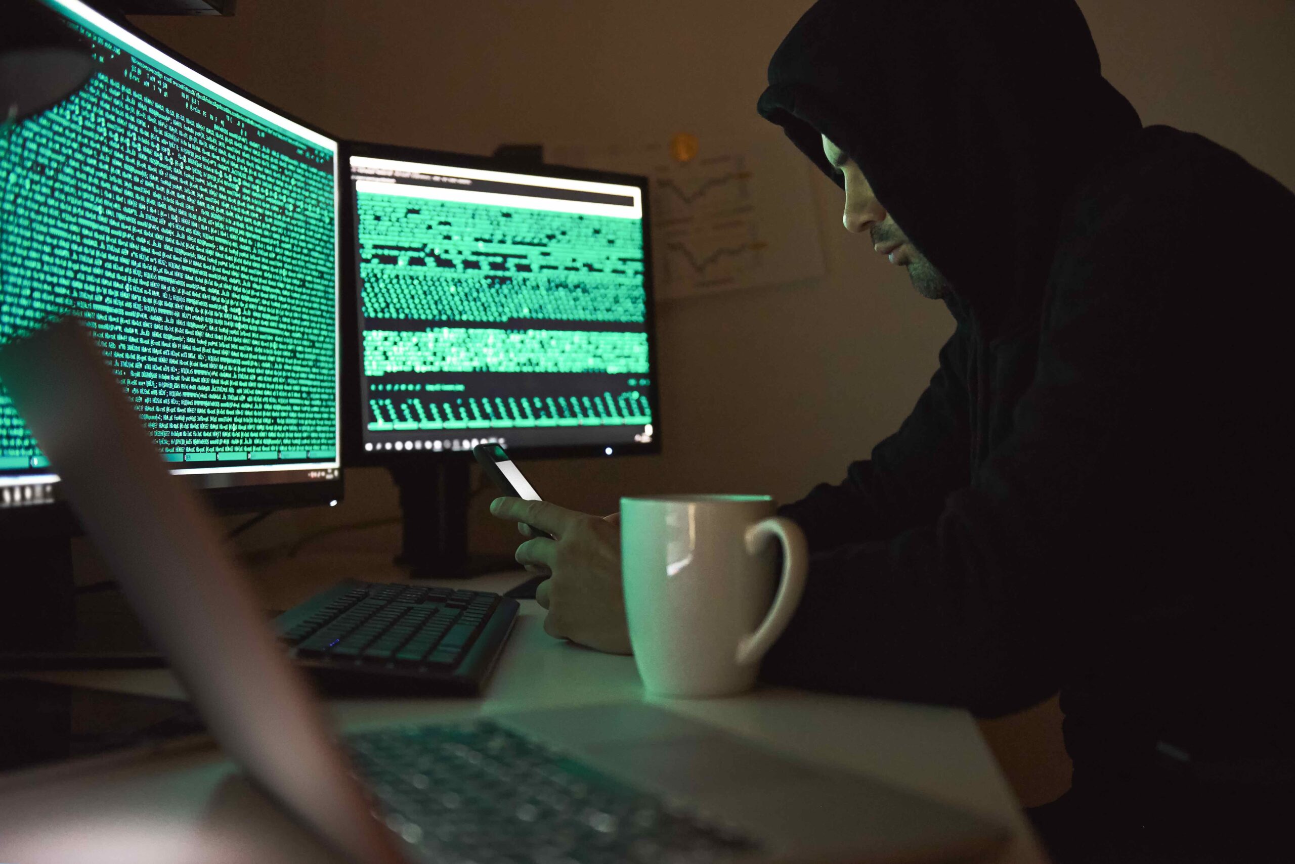 Hacker robando la seguridad web